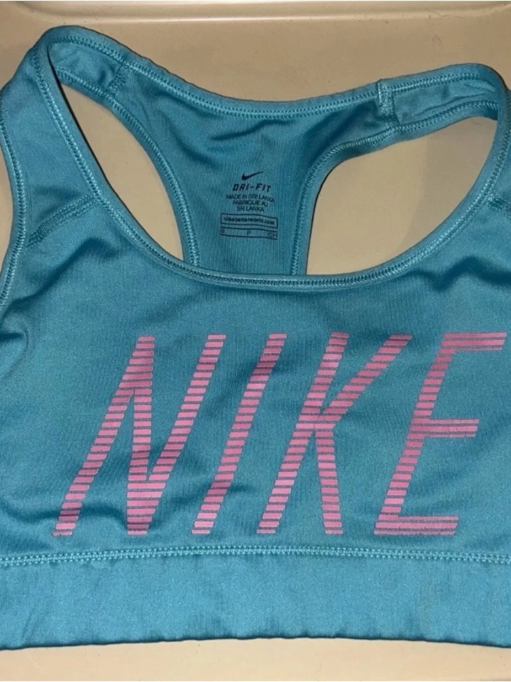 Nike Light Blue Racerback Dri-FIT Sports Bra